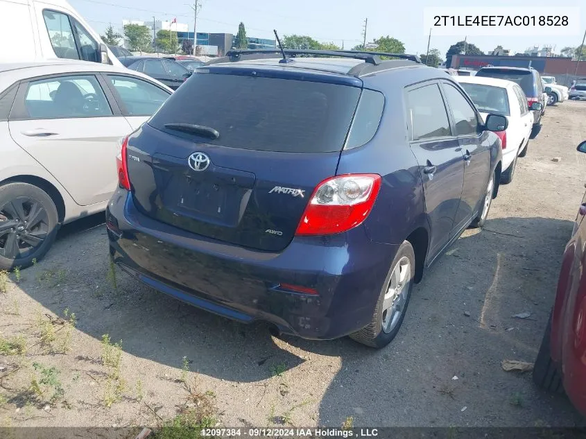 2010 Toyota Matrix VIN: 2T1LE4EE7AC018528 Lot: 12097384