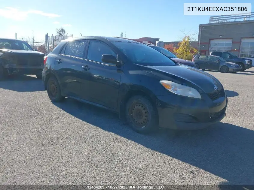 2T1KU4EEXAC351806 2010 Toyota Matrix