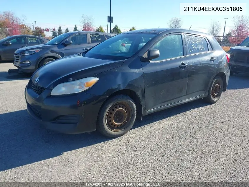2T1KU4EEXAC351806 2010 Toyota Matrix