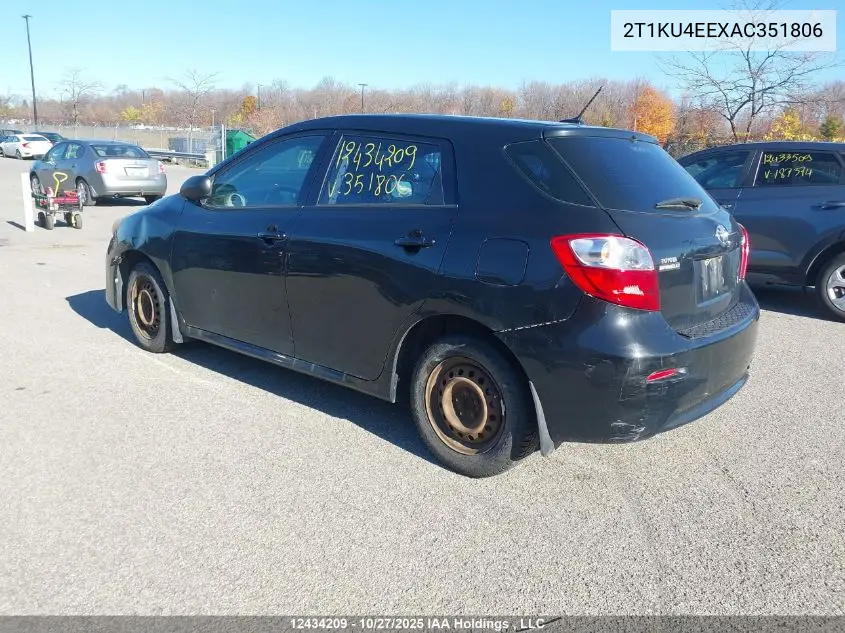 2T1KU4EEXAC351806 2010 Toyota Matrix