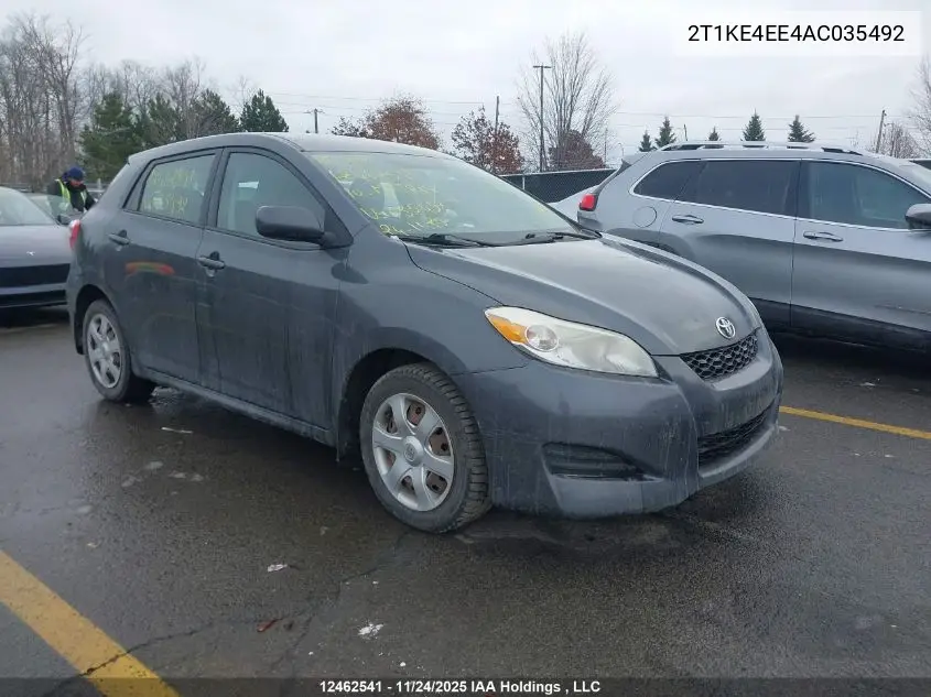 2T1KE4EE4AC035492 2010 Toyota Matrix Xr