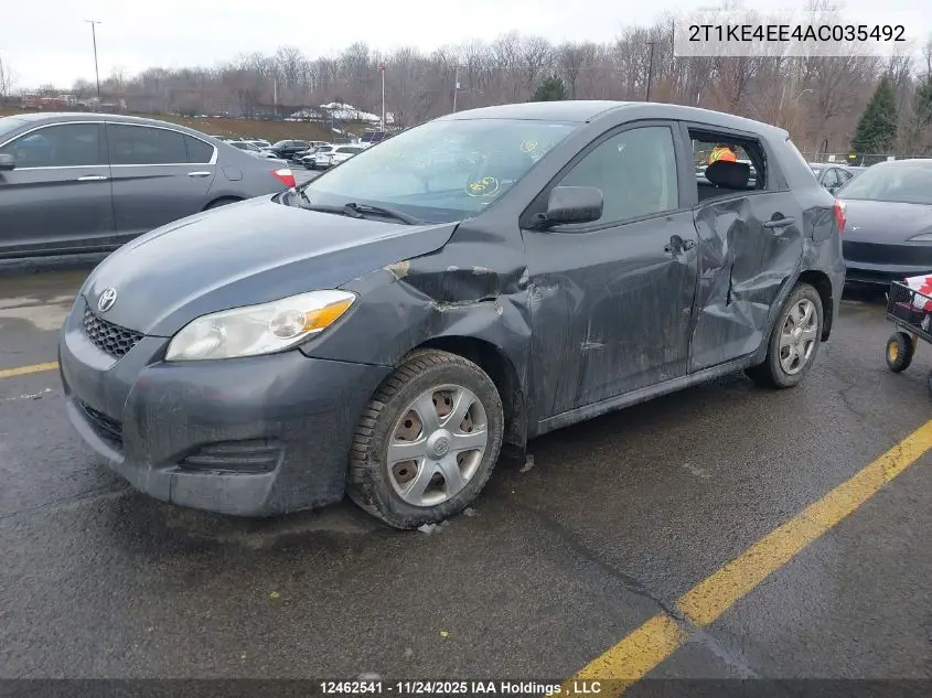 2T1KE4EE4AC035492 2010 Toyota Matrix Xr