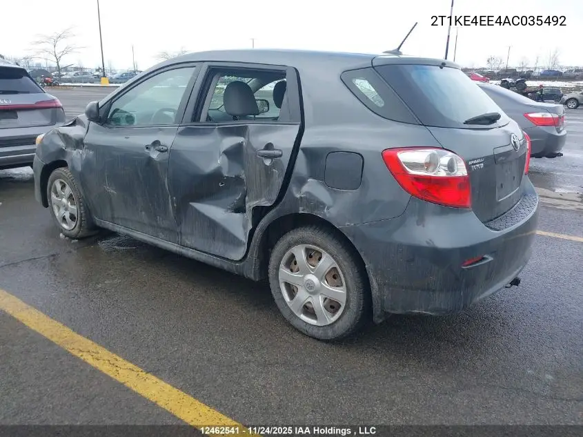 2T1KE4EE4AC035492 2010 Toyota Matrix Xr