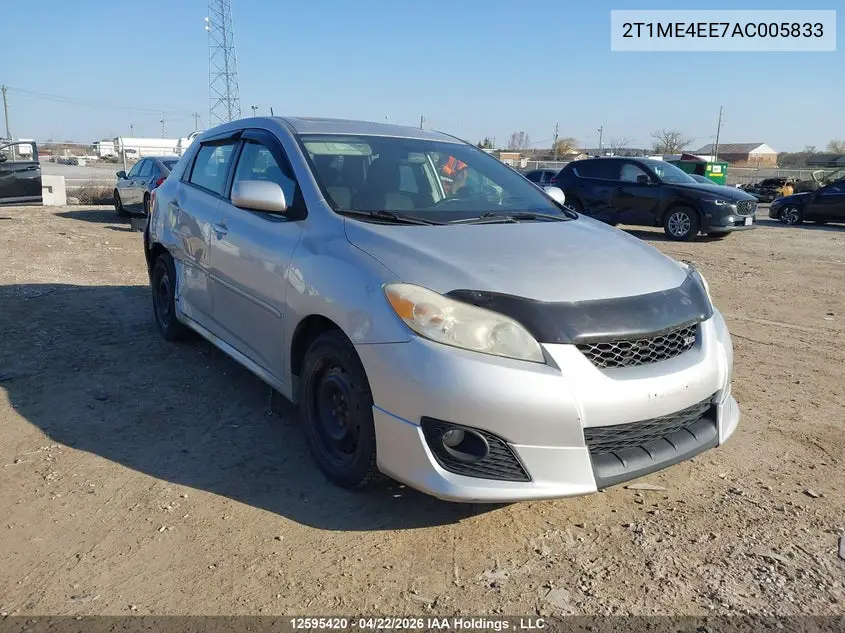 2010 Toyota Matrix Xrs VIN: 2T1ME4EE7AC005833 Lot: 12595420