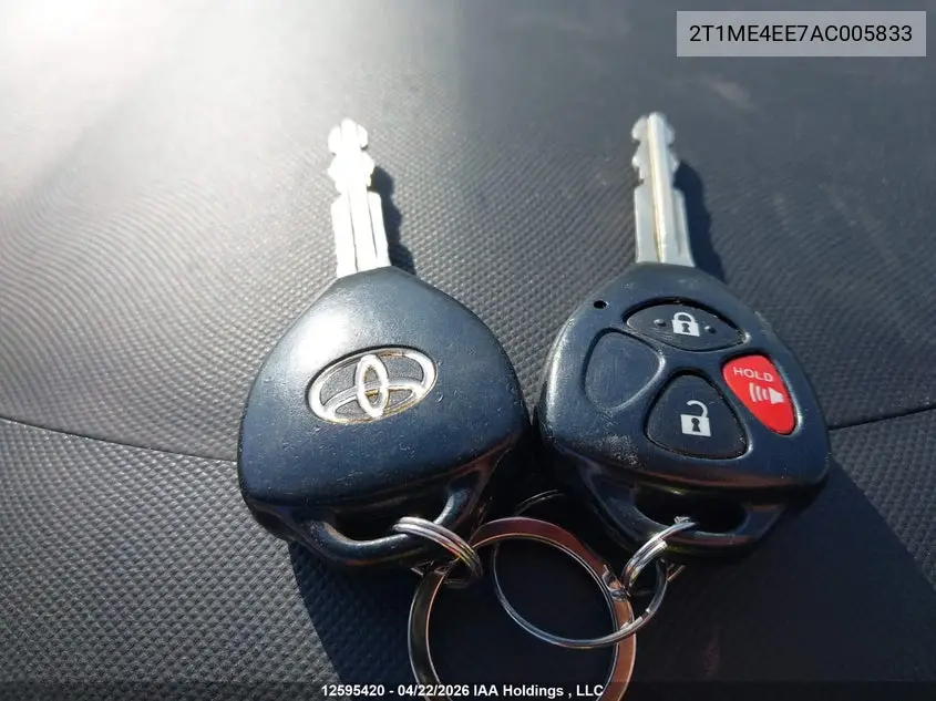 2010 Toyota Matrix Xrs VIN: 2T1ME4EE7AC005833 Lot: 12595420