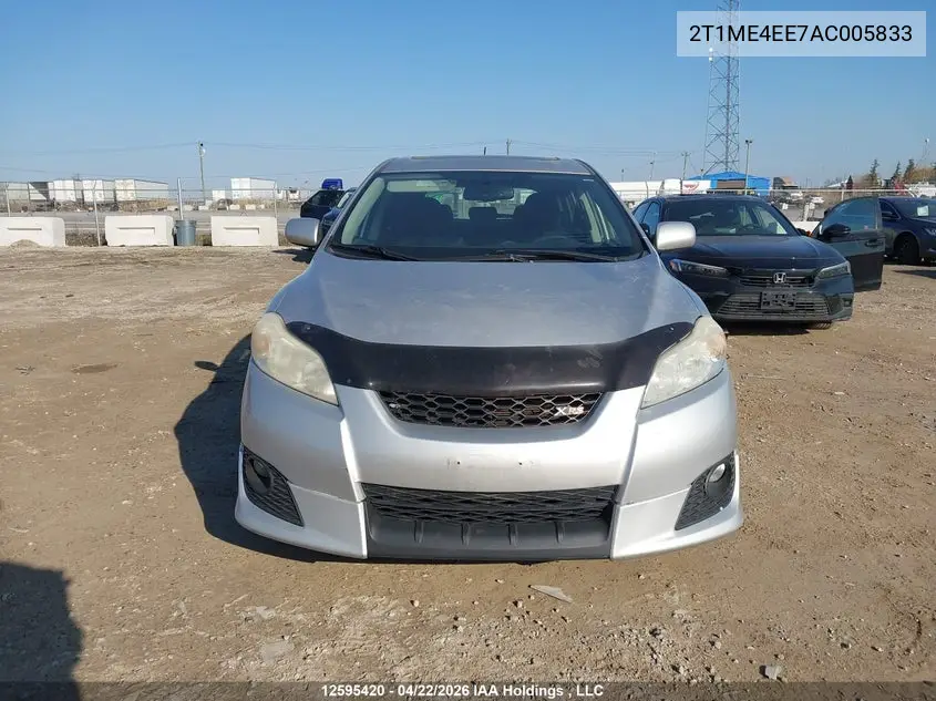 2010 Toyota Matrix Xrs VIN: 2T1ME4EE7AC005833 Lot: 12595420