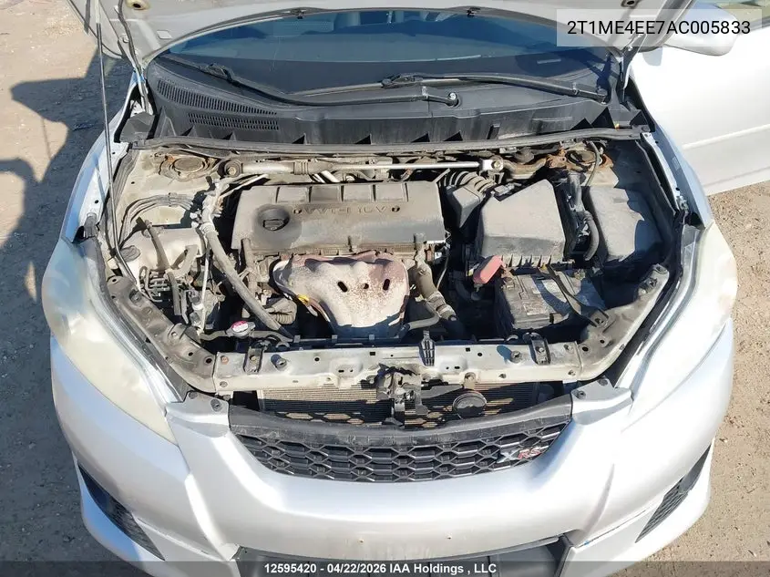 2010 Toyota Matrix Xrs VIN: 2T1ME4EE7AC005833 Lot: 12595420