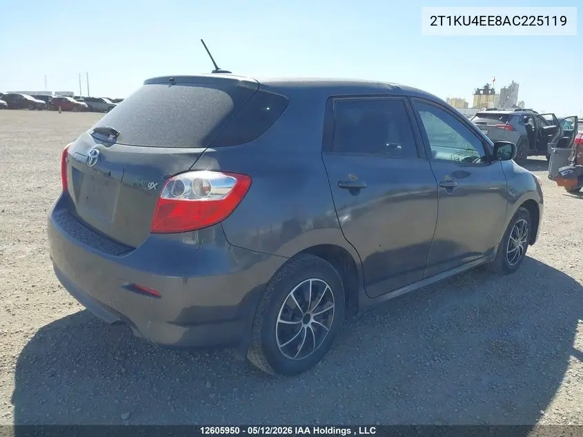 2010 Toyota Corolla Matrix VIN: 2T1KU4EE8AC225119 Lot: 12605950