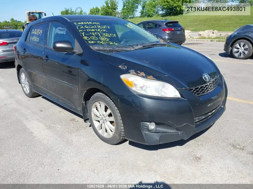 2010 Toyota Matrix VIN: 2T1KU4EE8AC493801 Lot: 12621829