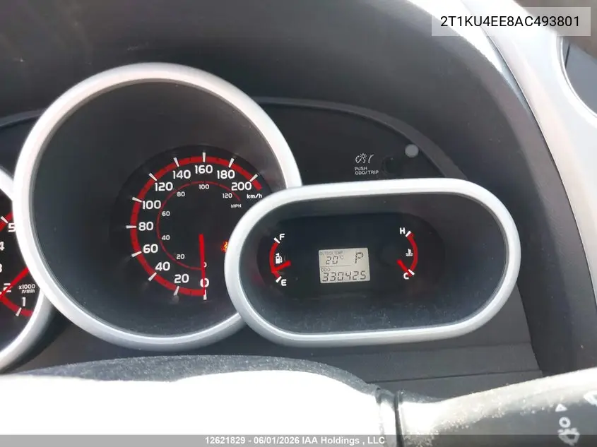 2010 Toyota Matrix VIN: 2T1KU4EE8AC493801 Lot: 12621829