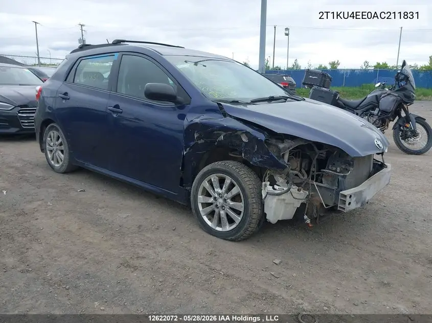 2010 Toyota Corolla Matrix VIN: 2T1KU4EE0AC211831 Lot: 12622072