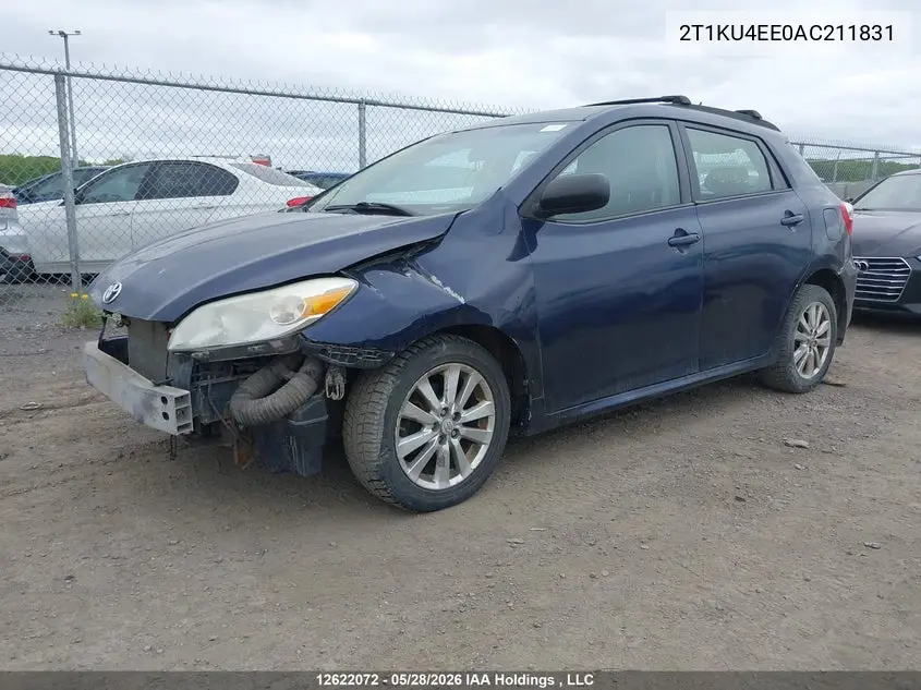 2010 Toyota Corolla Matrix VIN: 2T1KU4EE0AC211831 Lot: 12622072