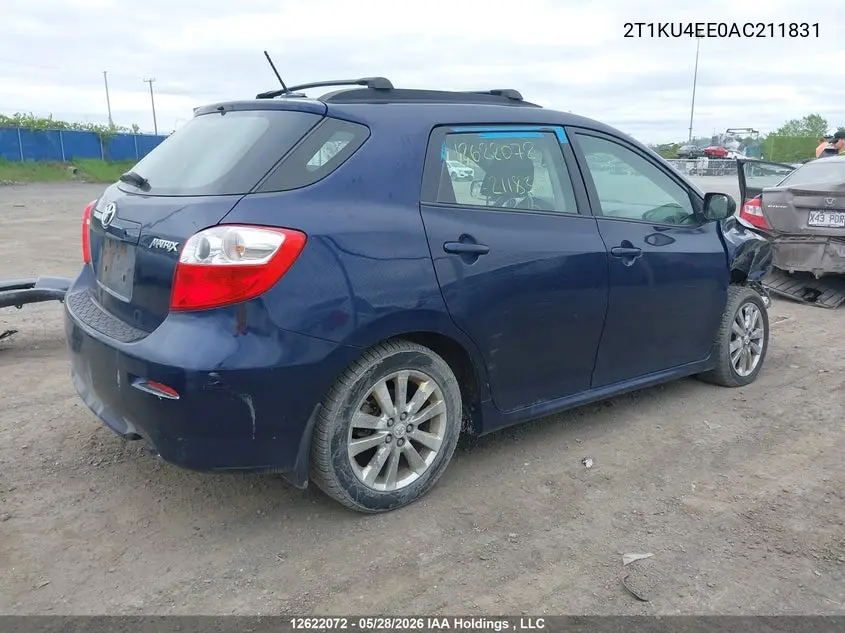 2010 Toyota Corolla Matrix VIN: 2T1KU4EE0AC211831 Lot: 12622072