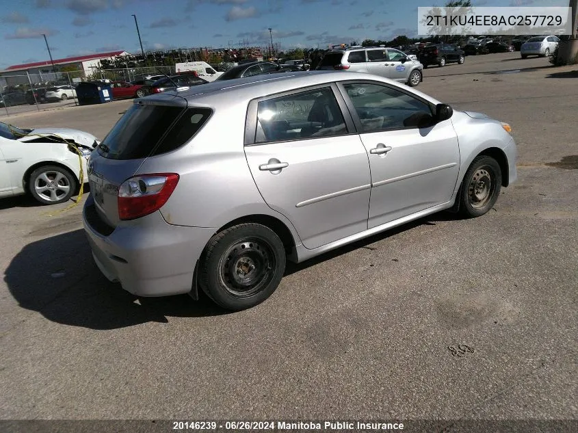 2010 Toyota Matrix VIN: 2T1KU4EE8AC257729 Lot: 20146239