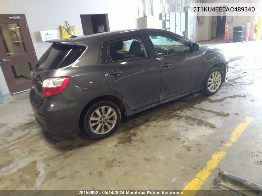 2T1KU4EE0AC489340 2010 Toyota Matrix