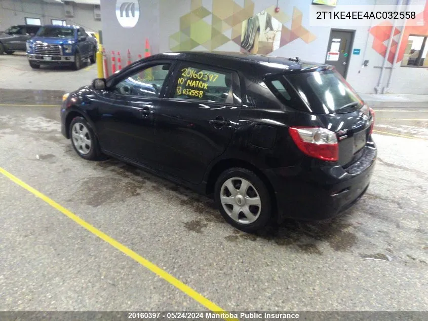 2010 Toyota Matrix Xr VIN: 2T1KE4EE4AC032558 Lot: 20160397