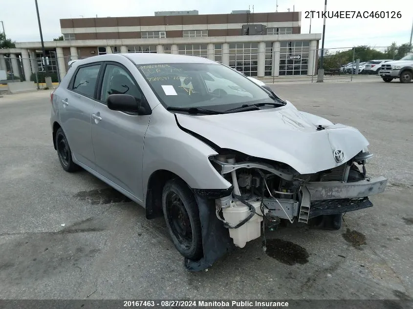 2010 Toyota Matrix VIN: 2T1KU4EE7AC460126 Lot: 20167463