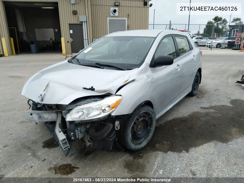 2010 Toyota Matrix VIN: 2T1KU4EE7AC460126 Lot: 20167463