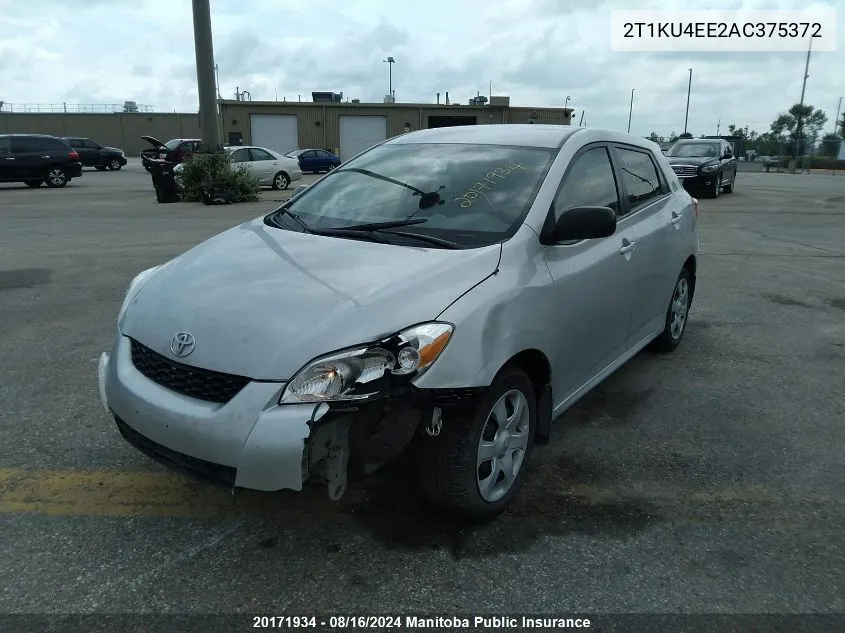 2010 Toyota Matrix VIN: 2T1KU4EE2AC375372 Lot: 20171934