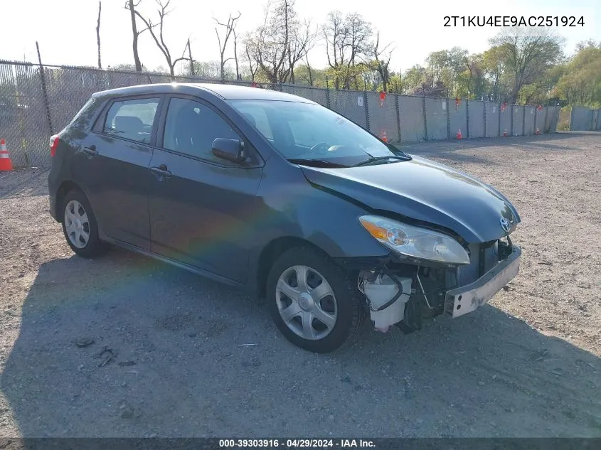 2010 Toyota Matrix VIN: 2T1KU4EE9AC251924 Lot: 39303916