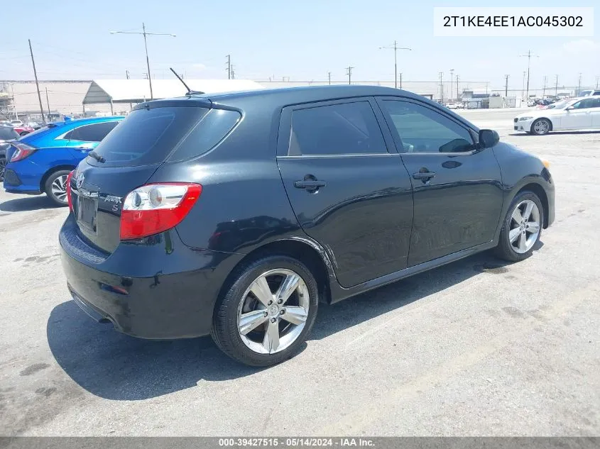 2010 Toyota Matrix S VIN: 2T1KE4EE1AC045302 Lot: 39427515