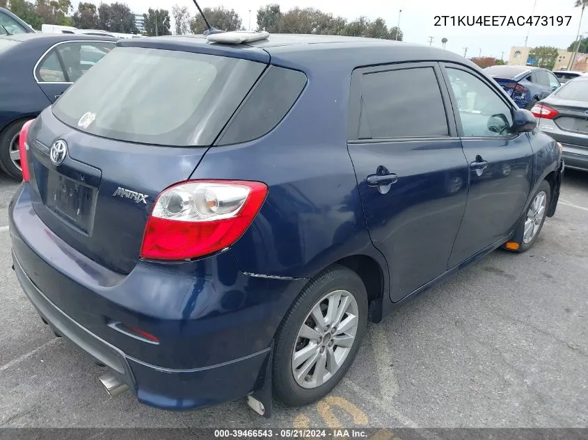 2010 Toyota Matrix VIN: 2T1KU4EE7AC473197 Lot: 39466543