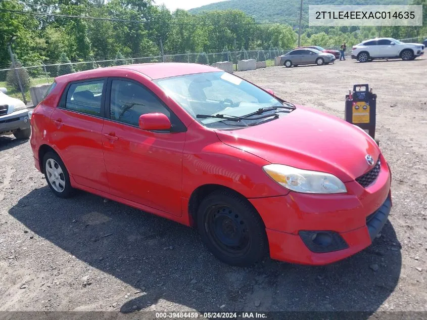 2010 Toyota Matrix S VIN: 2T1LE4EEXAC014635 Lot: 39484459