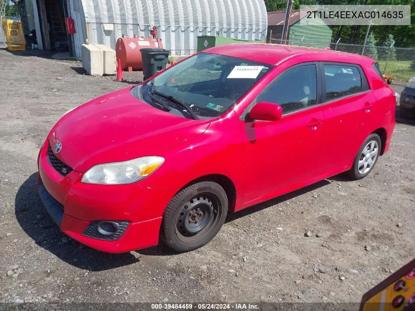 2010 Toyota Matrix S VIN: 2T1LE4EEXAC014635 Lot: 39484459