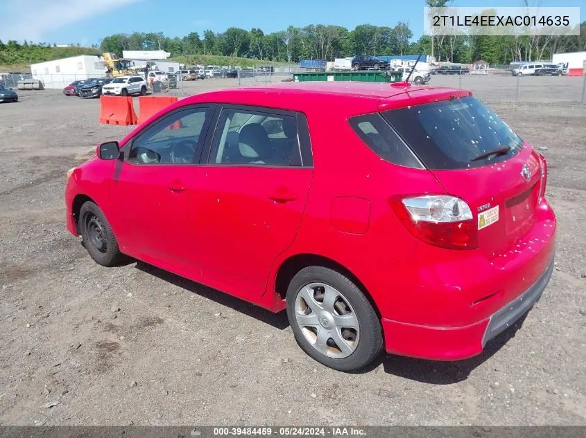 2T1LE4EEXAC014635 2010 Toyota Matrix S