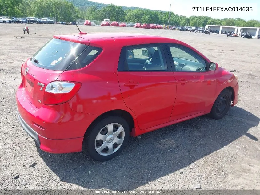 2T1LE4EEXAC014635 2010 Toyota Matrix S