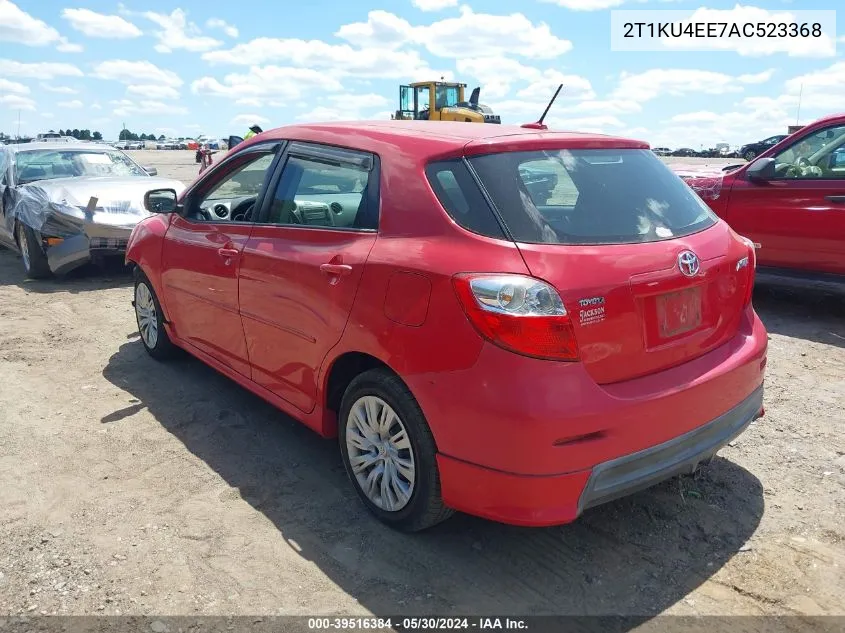 2010 Toyota Matrix VIN: 2T1KU4EE7AC523368 Lot: 39516384