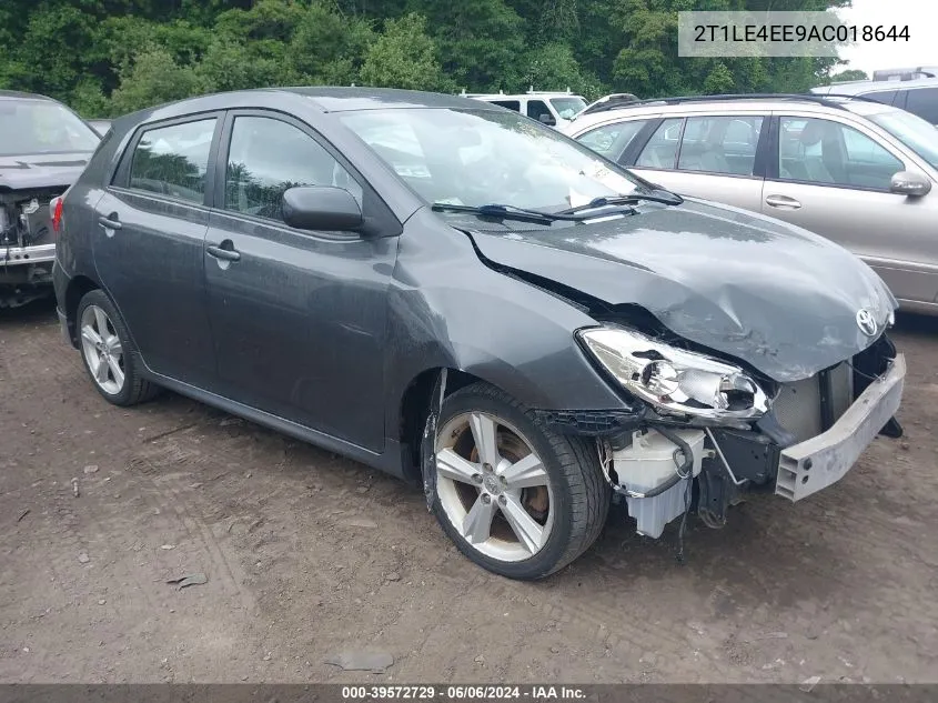 2010 Toyota Matrix S VIN: 2T1LE4EE9AC018644 Lot: 39572729