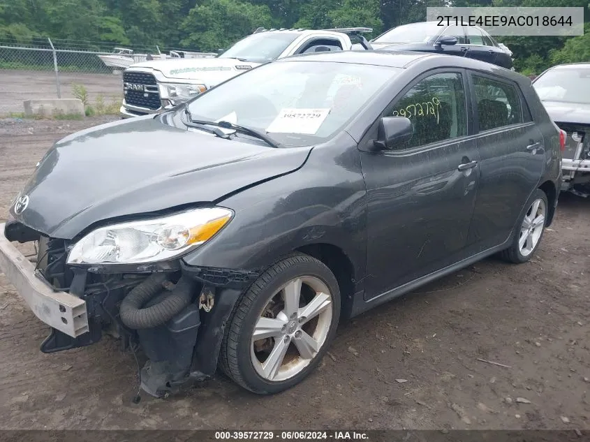 2010 Toyota Matrix S VIN: 2T1LE4EE9AC018644 Lot: 39572729