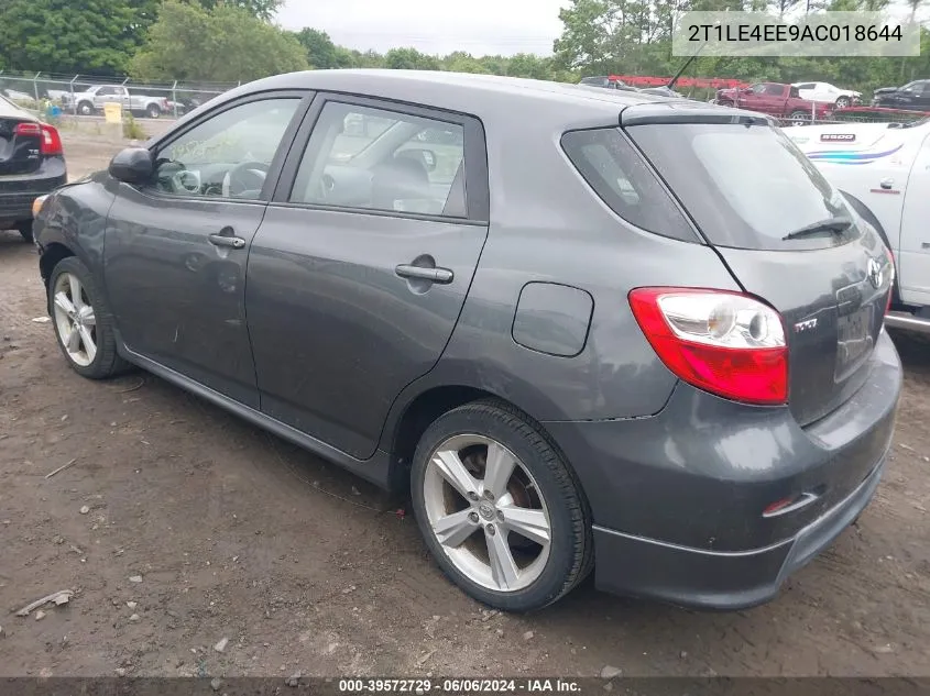 2010 Toyota Matrix S VIN: 2T1LE4EE9AC018644 Lot: 39572729