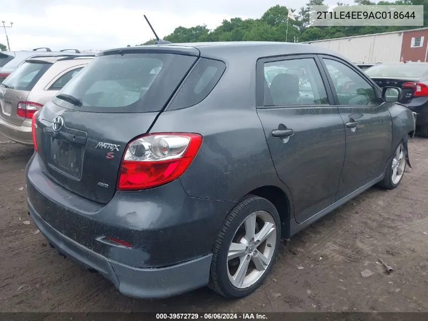 2010 Toyota Matrix S VIN: 2T1LE4EE9AC018644 Lot: 39572729