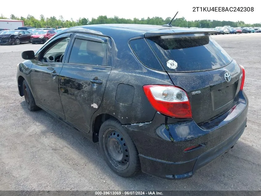 2010 Toyota Matrix VIN: 2T1KU4EE8AC242308 Lot: 39613069