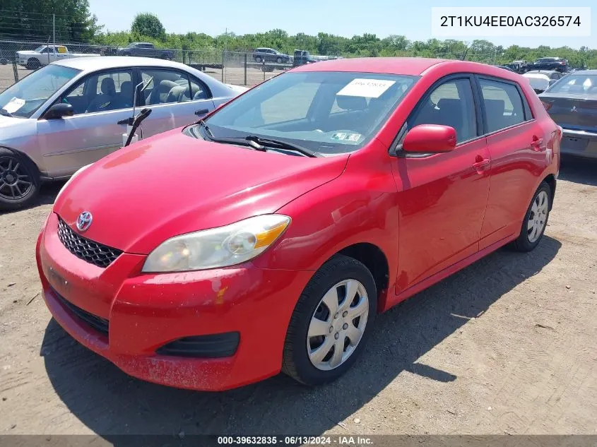 2T1KU4EE0AC326574 2010 Toyota Matrix