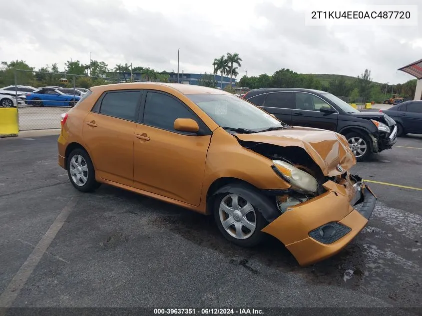 2010 Toyota Matrix VIN: 2T1KU4EE0AC487720 Lot: 39637351