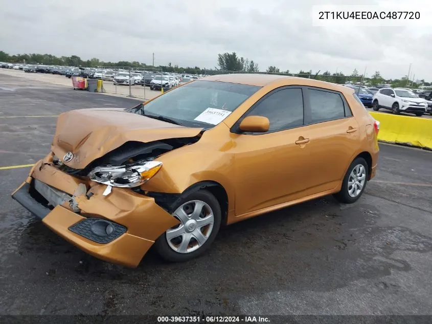 2010 Toyota Matrix VIN: 2T1KU4EE0AC487720 Lot: 39637351