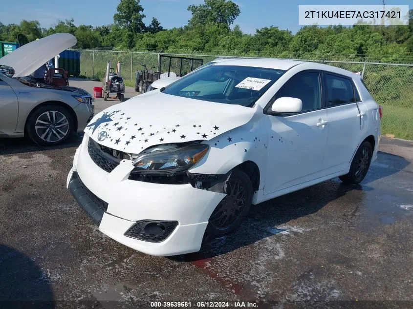 2010 Toyota Matrix VIN: 2T1KU4EE7AC317421 Lot: 39639681