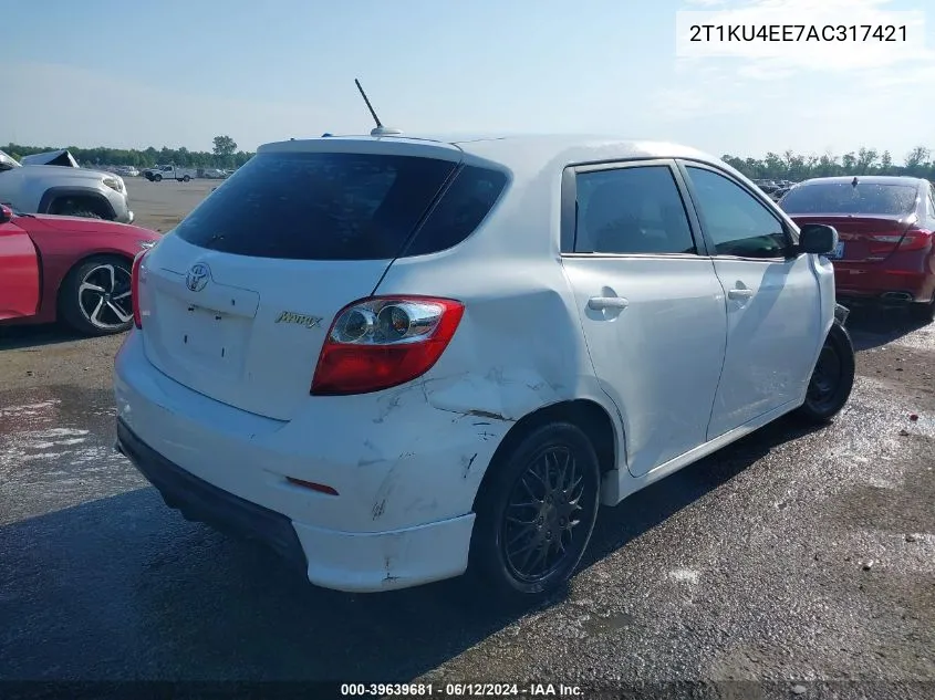 2T1KU4EE7AC317421 2010 Toyota Matrix