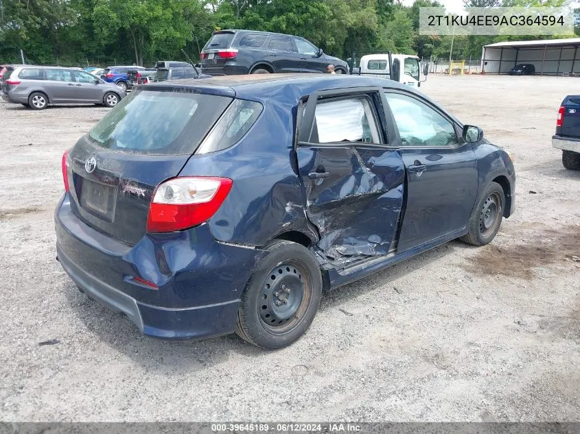 2010 Toyota Matrix VIN: 2T1KU4EE9AC364594 Lot: 39645189