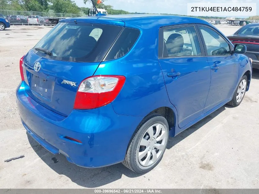 2T1KU4EE1AC484759 2010 Toyota Matrix