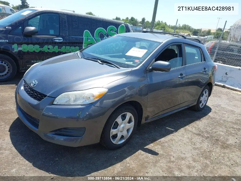 2T1KU4EE8AC428981 2010 Toyota Matrix