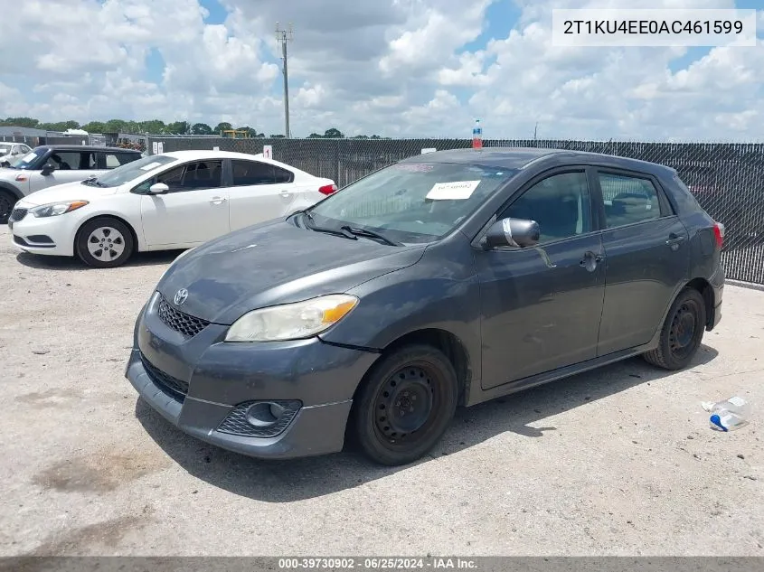 2010 Toyota Matrix VIN: 2T1KU4EE0AC461599 Lot: 39730902