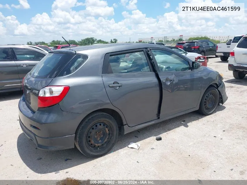 2010 Toyota Matrix VIN: 2T1KU4EE0AC461599 Lot: 39730902