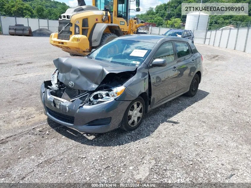 2010 Toyota Matrix VIN: 2T1KU4EE0AC398990 Lot: 39753416