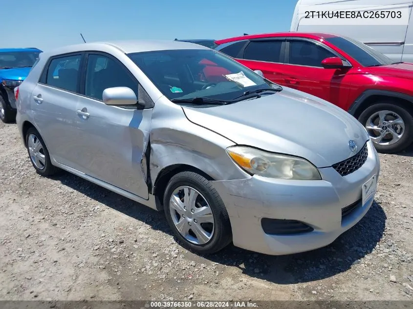 2010 Toyota Matrix VIN: 2T1KU4EE8AC265703 Lot: 39766350