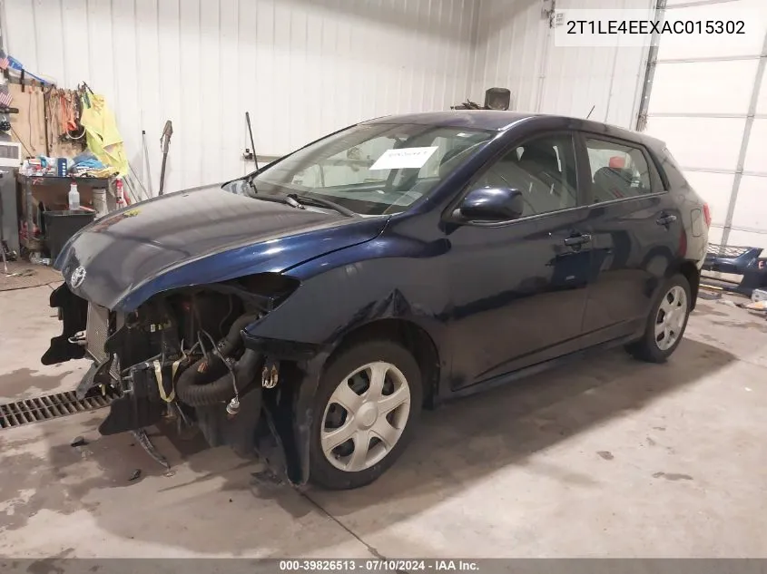 2T1LE4EEXAC015302 2010 Toyota Matrix S