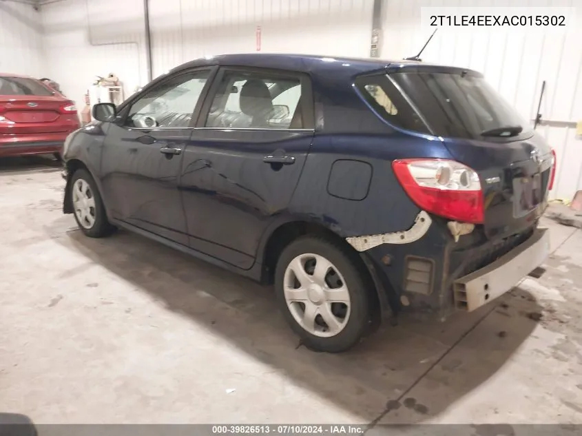 2T1LE4EEXAC015302 2010 Toyota Matrix S